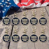economico 250° Anniversario degli Stati Uniti-Portachiavi da 10 pezzi per il 250° anniversario degli Stati Uniti, portachiavi con bandiera americana del corpo dei Marines 1776-2026, regali per veterani per cittadini statunitensi, decorazioni