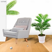 levne Umělé rostliny a zeleň-2 ks umělé arekové palmy, umělé rostliny, 30 palcové umělé rostliny, umělá palma, velké arekové palmy, tropické listy, zeleň, rodinná kancelář, vnitřní a venkovní dekorace