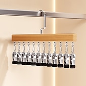 billiga Hemförvaring och krokar-garderobsorganisatör med 12 klämmor, platsbesparande hängande garderobsorganisatör, platsbesparande mössa, halsduk, klädnypor för jeans, kjolar, strumpor, byxgalgar med klämmor