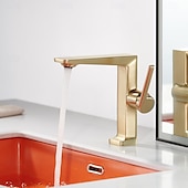 economico Rubinetti per lavandino bagno-Rubinetto per lavabo da bagno - classico rubinetto miscelatore monocomando in ottone galvanizzato per lavabo da bagno