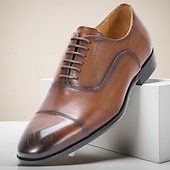 levne Klasické Společenské Boty-Pánské elegantní boty z prémiové kůže s překrytou špičkou – pravá hovězí kůže, elegantní formální design, pohodlný střih pro muže, ideální do kanceláře, na svatby, večírky a zvláštní příležitosti