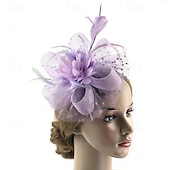 cheap Fascinators-Fascinators Feathers Wedding Birthday Elegant Vintage Cute With Feather Headpiece Headwear