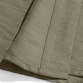economico Vacanza-Per uomo Camicia Camicia di lino Camicia con Bottoni Tinta unica All'aperto Vacanza Nero Bianco Verde chiaro Verde scuro Manica Corta Colletto a Camicia Estate Primavera Abbigliamento Tasca