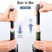 cheap Barware-Efficient Wine Opener Set - Travel Portable Pocket Air Pressure Pump Wine Bottle Opener with Aerator, Foil Cutter, and Vacuum Stopper(4PCS)  Quick Bottle Opening for Home, Restaurant, Party,Wine Love