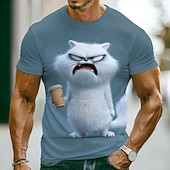  Per uomo Animale Divertente Juase Maglietta Manica Corta maglietta Stampa 3D Girocollo Camicia Esagerato Designer Feste Ferie Blu Marrone Cachi Estate Primavera Abbigliamento S M L XL XXL XXXL