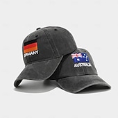 economico Partita di Calcio Mondiale 2026-Cappello da tifoso per la partita estiva di calcio 2026, berretto da baseball nero con bandiera ricamata, cappello da sole unisex, copricapo essenziale per gli eventi calcistici, perfetto per i tifosi