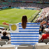 economico Costumi da fan-Partita mondiale di calcio 2026 Mantello Costume Bandiera Ventilatori Adulti Unisex Feste Partita di calcio Evento di calcio Vestirsi