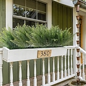 tanie Rośliny sztuczne i zieleń-24 szt. sztucznych paproci do użytku na zewnątrz, odporne na promieniowanie UV, sztuczne krzewy paproci do ogrodu wewnętrznego, na werandę &amp;wystrój zieleni na patio