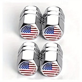 billige U.S. 250-årsjubileum-12 stk. patriotiske amerikanske flagg dekkventilhetter, aluminium sekskant støvtette bilhjulventilhetter, 4. juli uavhengighetsdagen 250-årsjubileum minnedag dekorasjoner