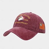  Unisex 250th/independence Hat Baseball Cap Portable Breathable Daily Outdoor Street Embroidery Flag