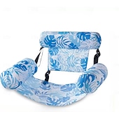 preiswerte Freizeit im Freien-Aufblasbarer Poolstuhl, gepolsterte Schwimmliege aus PVC-Oxford-Gewebe mit Poolnudelhalterung, Poolliege für Erwachsene für Pool, See, Strand, Gartenparty, sommerliche Entspannung