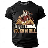  Voor heren Grappig jargon T-shirt Korte mouw T-shirt 3D-afdrukken Strakke ronde hals Overhemd Modieus Dagelijks Dagelijks Straat Rood Zomer Lente Kleding S M L XL XXL XXXL