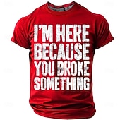  Hombre Argot divertido Camiseta Manga Corta Camiseta Impresión 3D Cuello Barco Camisa Moda Diario Diario Calle Azul Piscina Rojo Verano Primavera Ropa S M L XL XXL XXXL