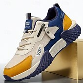 economico Sneakers Casual-sneakers sportive da uomo in similpelle: resistenti, comode ed eleganti per attività casual e all'aperto, ideali per l'uso quotidiano, la palestra e le avventure del fine settimana