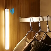 tanie lampki nocne z czujnikiem-6 sztuk magnetycznych, inteligentnych lampek z czujnikiem ruchu, ładowanych przez USB, z możliwością ściemniania w 3 kolorach, 3 tryby oświetlenia, paski świetlne LED do wnętrz, sypialni, przedpokoju,