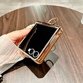levne Pouzdra pro Samsung-telefon Carcasă Pro Samsung Galaxy Z Flip 7 Z Flip 7 FE Z Flip 6 Z Flip 5 Z Flip 4 Z Flip 3 Zábavné Držák na prsteny Komiks Kov ABS
