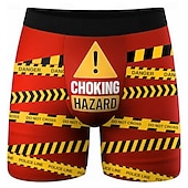 Недорогие Ретро Винтаж и Этика-Муж. С надписью Забавный сленг Эластичные боксерские трусы Плавки Боксерские шорты для плавания Веселая Повседневные Дом Пляжный отдых Эластичный пояс Влагоотводящий материал Дышащее нижнее белье