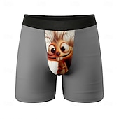  Муж. Животное Мультипликация Белка Эластичные боксерские трусы Плавки Боксерские шорты для плавания Веселая Повседневные Дом Пляжный отдых Эластичный пояс Влагоотводящий материал Дышащее нижнее белье