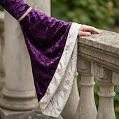 economico Vestito-Abito Medievale Rinascimento Lunghezza alla caviglia Vestito Manica del polsino svasato Strega Vichingo Abiti reali Costume Per donna Celtico Reale Halloween Carnevale Performance LARP Fiera