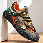 tanie Casualowe sneakersy-męskie buty sportowe typu adventure trail z wielokolorowymi paskami, oddychające i wytrzymałe, idealne na piesze wędrówki, sporty na świeżym powietrzu i do codziennego użytku