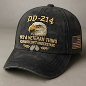 economico 250° Anniversario degli Stati Uniti-Cappello da veterano dd-214 per uomo, berretto militare da pensionato con stampa digitale e grafica di un'aquila calva, berretto da baseball casual regolabile "it's a veteran thing", cappello patriottico per il Memorial Day