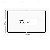 cheap Projector Screens &amp; Accessories-Projector Screen 16:9 HD 4K, Foldable Portable Projection Screen for Home Theater, Indoor Outdoor Movie Screen with Reinforced Edges and Grommets, Anti-Crease Video Screen for Office &amp; Backyard