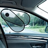 levne Servis vozidel-2 ks nastavitelných slunečních clonek na boční okna automobilu, výsuvné a otočné tepelně izolační sluneční clony, antireflexní úprava pro denní i noční použití, univerzálně kompatibilní se všemi