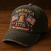 Недорогие Патриотические 250 шляпы-Муж. Шляпа к 250-летию США Бейсболка Шляпа от солнца Шляпа дальнобойщика Белый Темно синий Полиэстер С принтом Мода На каждый день Патриот Повседневные Для улицы Буквы Американский флаг