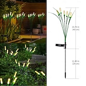 abordables Luces de camino y linternas-2 luces solares de exterior con forma de estaca de burbujas de 10 cabezas, impermeables, con LED oscilantes para jardín, patio, césped, camino, villa, fiesta, cumpleaños, vacaciones e iluminación de