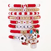 billiga Tillbehör &amp; Hattar-Världsfotbollsmatch 2026 armband Fotbollsmamma Fläkt Cosplay Vuxna Dam Maskerad Fest Fotbollsmatch Fotbollsevenemang Klä ut