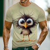 preiswerte T-Shirts mit Tiermuster-Herren Tiermotiv Lustig Ente Mürrisch T Shirt Kurzarm T-Shirt 3D-Druck Rundhalsausschnitt Hemd Übertrieben Designer Party Ferien Weiß 1 Khaki Weiß 2 Sommer Frühling Bekleidung S M L XL XXL XXXL