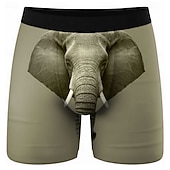  Herren Tiermotiv Elefant Dehnbare Boxershorts Badeshorts Boxer-Badeshorts Hawaiianisch Lässig Heim Strandurlaub Elastischer Bund Feuchtigkeitsableitend Atmungsaktive Unterwäsche Designer Bekleidung