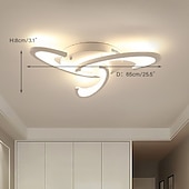 Χαμηλού Κόστους Σχέδιο Σπούτνικ-Φωτιστικό οροφής led μοντέρνο μαύρο ακρυλικό 3 6 12 κεφαλές έλεγχος εφαρμογής με τηλεχειριστήριο για τραπεζαρία γραφείου σαλόνι 220-240v σχέδιο λουλουδιών με δυνατότητα ρύθμισης μόνο με τηλεχειριστήριο