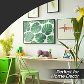 levne Umělé rostliny a zeleň-108 kusů palmových listů, umělých tropických monster - 6 druhů, velkých, malých, zelených, umělých palmových listů se stonky pro safari, džungli, havajskou luau, párty, dekoraci stolu, svatební,