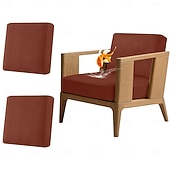 זול כיסוי לכריות פטיו-2 יחידות כיסויי ספה עמידים למים לפטיו, כיסויים להחלפת ספות וספות חיצוניות לריהוט פטיו, מגן ריהוט רב פעמי לכביסה