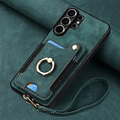 cheap 2026 Samsung Galaxy S26 Series-Phone Case For Samsung Galaxy S26 S25 Edge S24 S23 FE S22 Plus  Ultra A56 A36 A26 A16 A06 Wallet Case with Wrist Strap Shockproof TPU PU Leather