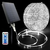 olcso Napelemes-100 m-es kültéri napelemes fényfüzér, 1000 LED, IP65 vízálló, 31 V-os napelem &amp;USB-ről tölthető, 8 funkciós távirányítóval, dekoratív LED-es lámpák kertbe, teraszra, medencébe, esküvőre, partira