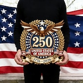 levne 250. výročí USA-Dřevěná cedule k 250. výročí Spojených států, vlastenecká dekorace na zavěšení dveří ke Dni nezávislosti, nástěnná plaketa s americkou vlajkou na farmě, dekorace na verandu domu ke Dni nezávislosti 4.