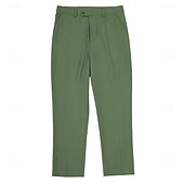  Pour des hommes Smoking Costumes Mariage à la plage Mariage de printemps Noir Vert Sauge Printemps & Été Costume / Tailleur Mode Formel Couleur Unie Coupe Standard 3 pièces Simple Boutonnage Deux