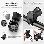 voordelige Home Improvement-IP4X waterdichte fiets- en mountainbiketoeter 120 dB, werkt op batterijen/oplader, fietsbel, kinderscooter, kinderwagen, loopautotoeter