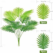 levne Umělé rostliny a zeleň-2 ks umělých rostlin arekové palmy (bez květináče), umělé rostliny, umělé podlahové rostliny, umělé tropické palmy, umělá zeleň, rostliny pro vnitřní a venkovní dekoraci domácí kanceláře.