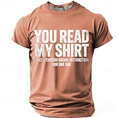  Férfi Vicces szleng Póló Rövid ujjú póló 3D nyomtatás Terített nyak Ing Divat Napi Napi Utca Medence Nyár Tavasz Ruházat S M L XL XXL XXXL