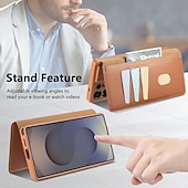 cheap 2026 Samsung Galaxy S26 Series-Phone Case For Samsung Galaxy S26 Ultra Plus S25 Ultra Plus S25 Edge S24 Plus Wallet Case with Stand Holder Full Body Protective Shockproof TPU PU Leather