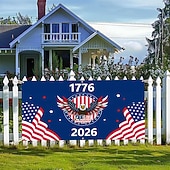 Недорогие 250-летие-Баннер к 250-летию США (1776-2026), флаг США с орлом, патриотические товары для вечеринок на открытом воздухе и в помещении, для двора, сада, крыльца, газона.