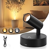 billige Puck lys-Trådløs LED-spotlight med berøringssensor, LED-vegglampe med USB-ladbar funksjon for belysning på soverommet i korridoren og galleriet.