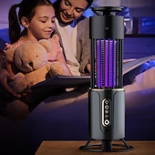 halpa Bug zapper-Hyttyssammutin ulkokäyttöön, hyttyssammutin ulkokäyttöön ja sisäkäyttöön LED-valolla, ladattava hyttyssammutin kärpästen tappaja, lentävien hyönteisten salamurtaja ulkokäyttöön, ulkopinta abs-muovista