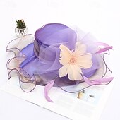preiswerte Fascinators &amp; Hüte-Derby Hut Kirchenhut Kentucky Derby Hut Dame Edelfrau Kostüm Damen Derby Ascot Pferderennfestival Erwachsene Hut Frühling &amp; Sommer