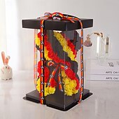 preiswerte Weltfußballspiel 2026-25 cm großer Rosen-Teddybär für die Fußball-Weltmeisterschaft, künstliches Rosenblüten-Geschenk für Fußballfans, Hochzeit, Muttertag, Jahrestag, inklusive transparenter Geschenkbox