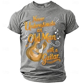 abordables T-shirts Graphiques de Musique et d'Instruments-Homme Guitare Argot drôle T-shirt Manche Courte T-shirt Impression 3D Col ras du cou Chemise Mode Quotidien Quotidien Rue Bleu Bleu Ciel Noir Été Printemps Vêtement Tenue S M L XL XXL XXXL 4XL
