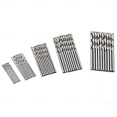 お買い得  ドリルビットセット-天然色の小型揚げパン用ドリルビット50個セット、1mm～3mmの白いストレートシャンク、クラフトやDIYプロジェクトに最適、精密作業用の耐久性のある高品質ツール